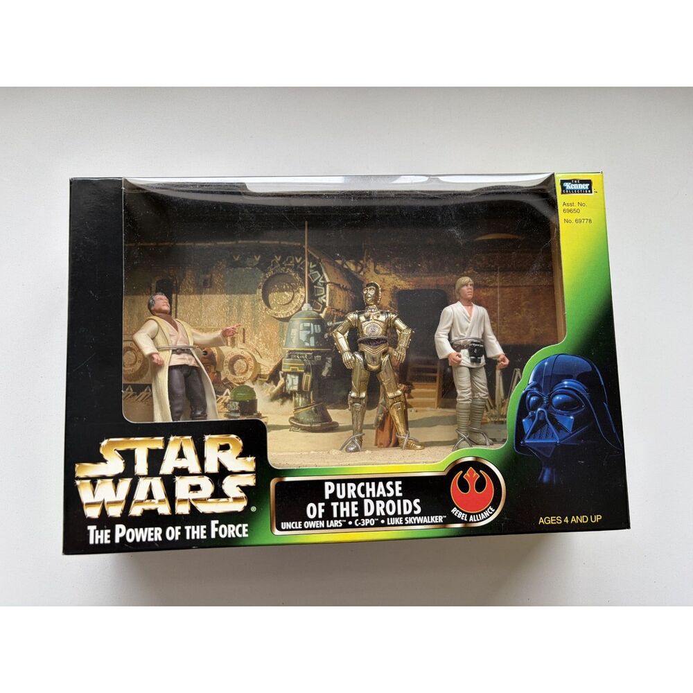Vintage 1996 Star Wars Power of the force "Purchase of the Droids"Set